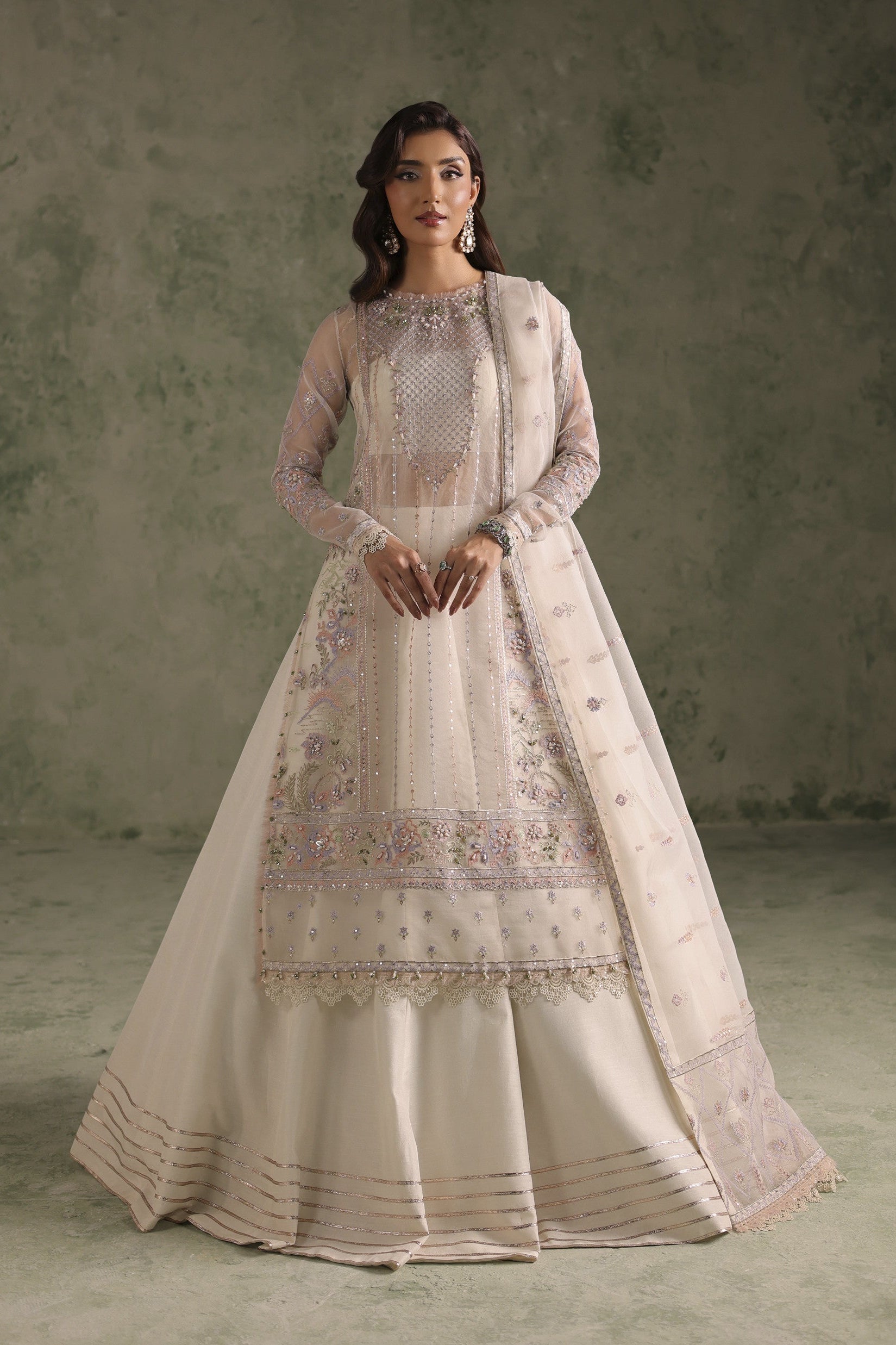 Esmeree By Imran Ramzan Unstitched 3 Piece Luxury Formals Collection'2025-Véu de Flores