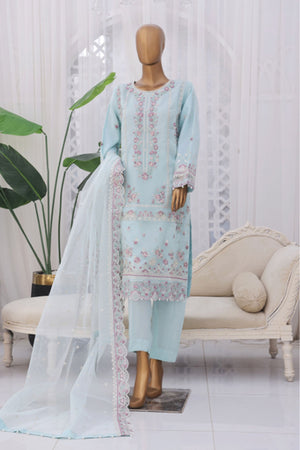 Viera The Organza Story By Sada E Noor Stitched 3 Piece Luxury Prets Vol-01 Collection'2025-Viery-01-Sky Blue