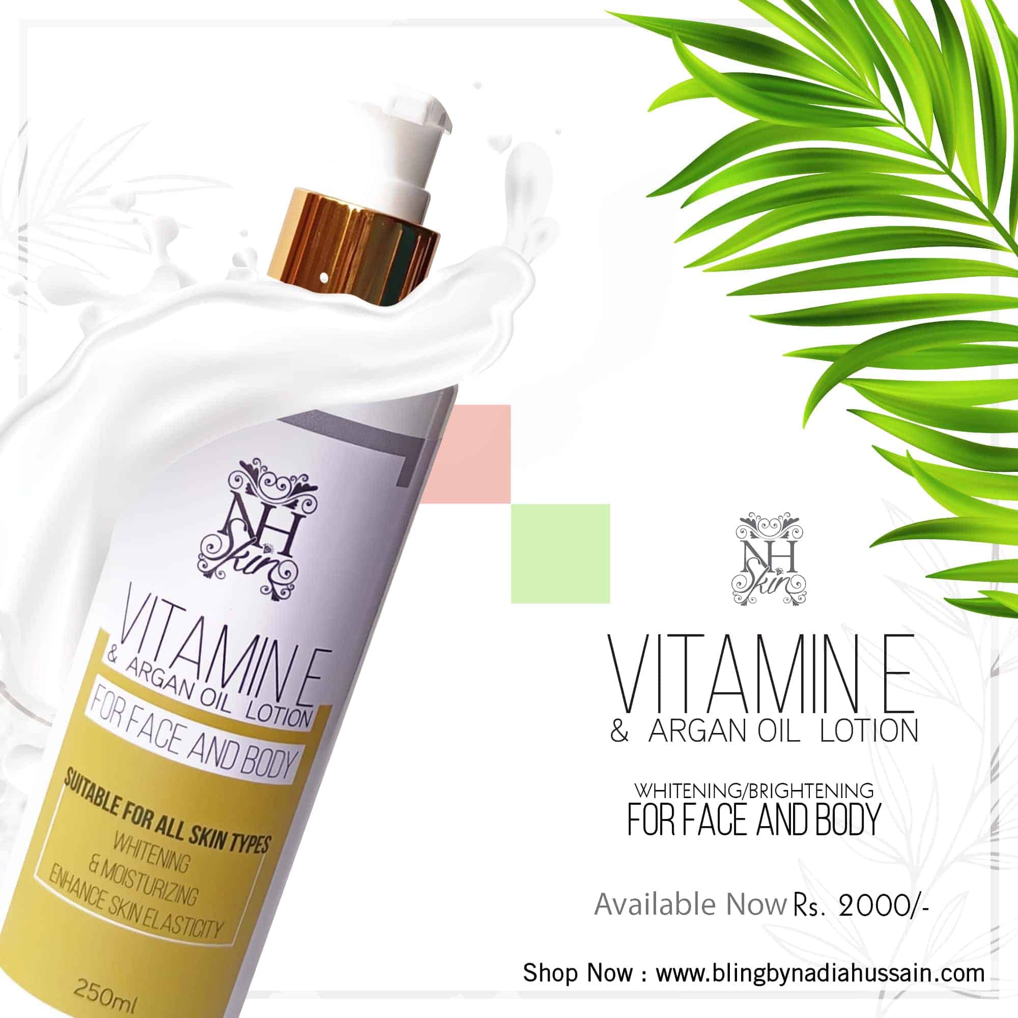 Nadia Hussain Body Lotion - Vitamin E And Argan Oil Lotion