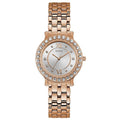 Guess Blush Rose Gold Stainless Steel Silver Dial Quartz Watch for Ladies - W1062L3
