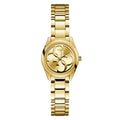 Guess Micro G-Twist Gold Stainless Steel Gold Dial Quartz Watch for Ladies - W1147L2
