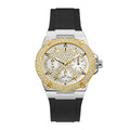 Guess Zena Black Silicone Strap Multi Color Dial Quartz Watch for Ladies - W1291L1