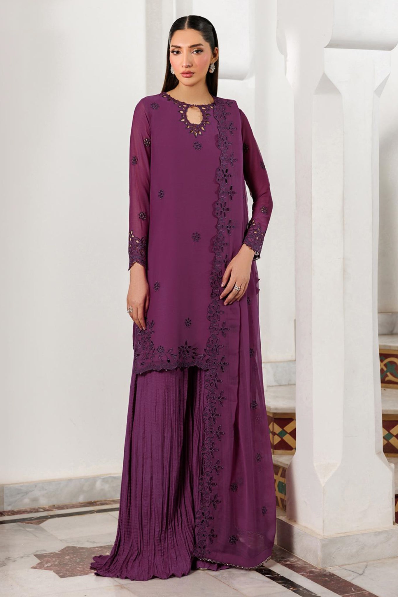 Nourah By Zarif Unstitched 3 Piece Formals Suit-ZF-ZQH-WADHAI-08