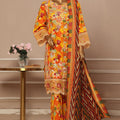 Bin Saeed Stitched 3 Piece Exclusive Emb Lawn Vol-03 Collection-WC-1704-Yellow