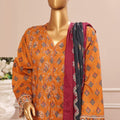Bin Saeed Stitched 3 Piece Exclusive Emb Lawn Vol-05 Collection-WC-1948-Mustard
