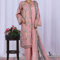 Bin Saeed Stitched 3 Piece Printed Cotton Vol-05 Collection'2025-WC-2511-Pink