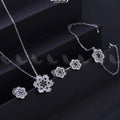 Zeesy Snowflake Pendant Set