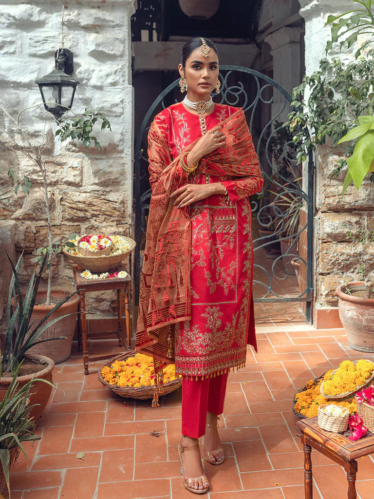 Salitex Singhar-Khaas Eid Edition Un-Stitch 3 Piece Embroidered Lawn (WK-01028AUT)
