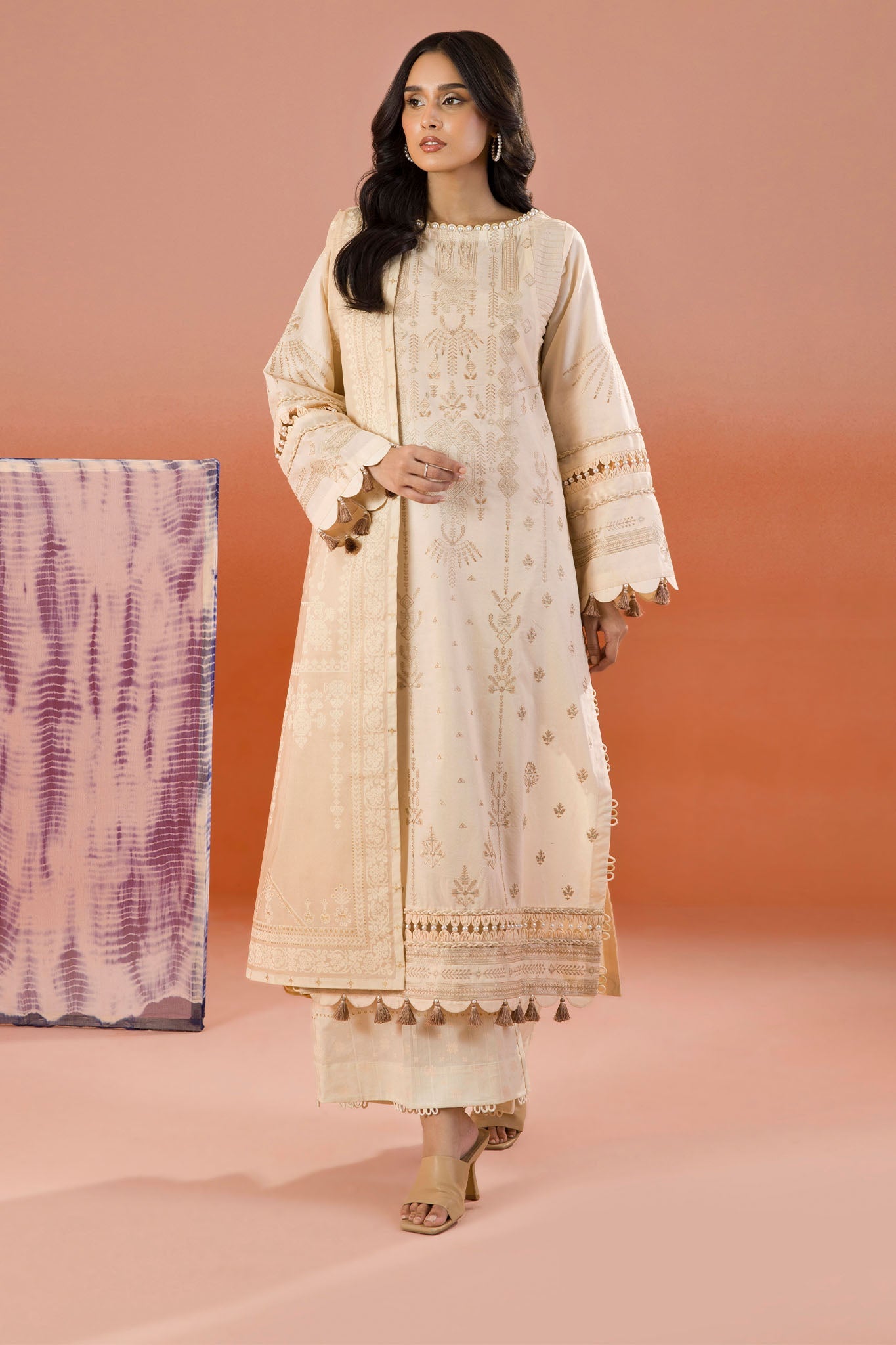 Zellbury Unstitched 3 Piece Dyed Cotton Collection'2025-WUC-0057