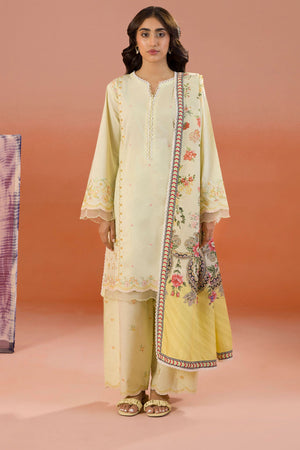 Zellbury Unstitched 3 Piece Dyed Cotton Collection'2025-WUC-0061