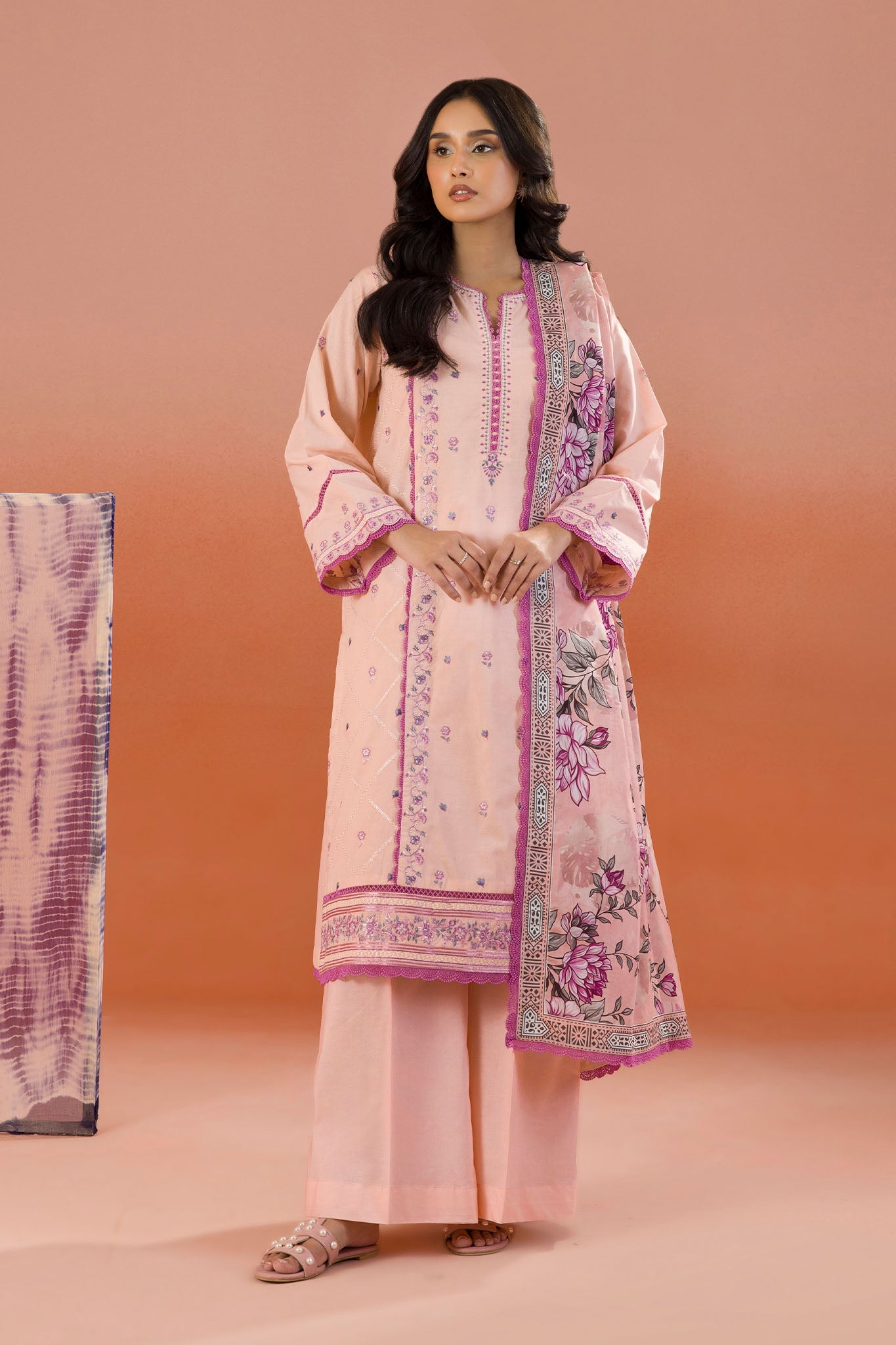 Zellbury Unstitched 3 Piece Dyed Cotton Collection'2025-WUC-0062