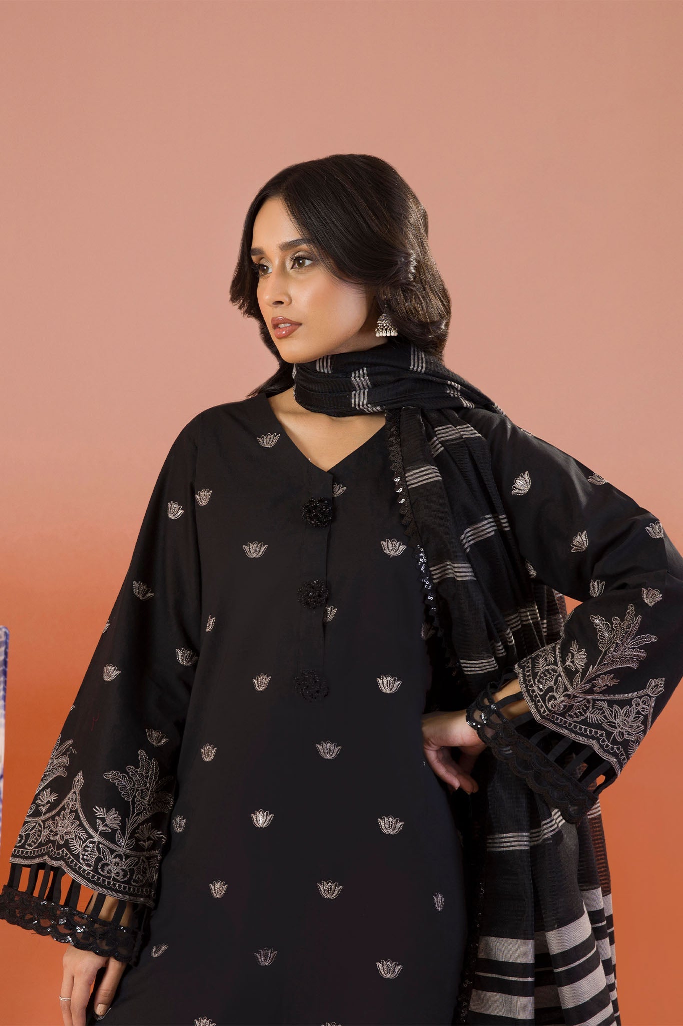 Zellbury Unstitched 3 Piece Dyed Cotton Collection'2025-WUC-0065