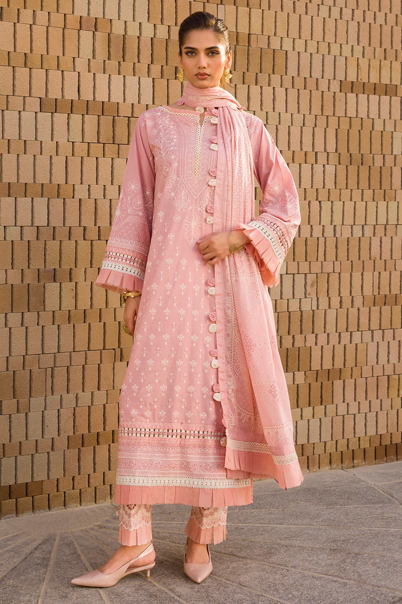 Zellbury Unstitched 3 Piece Chikankari Cotton Vol-04 Collection'2025-WUC-0072