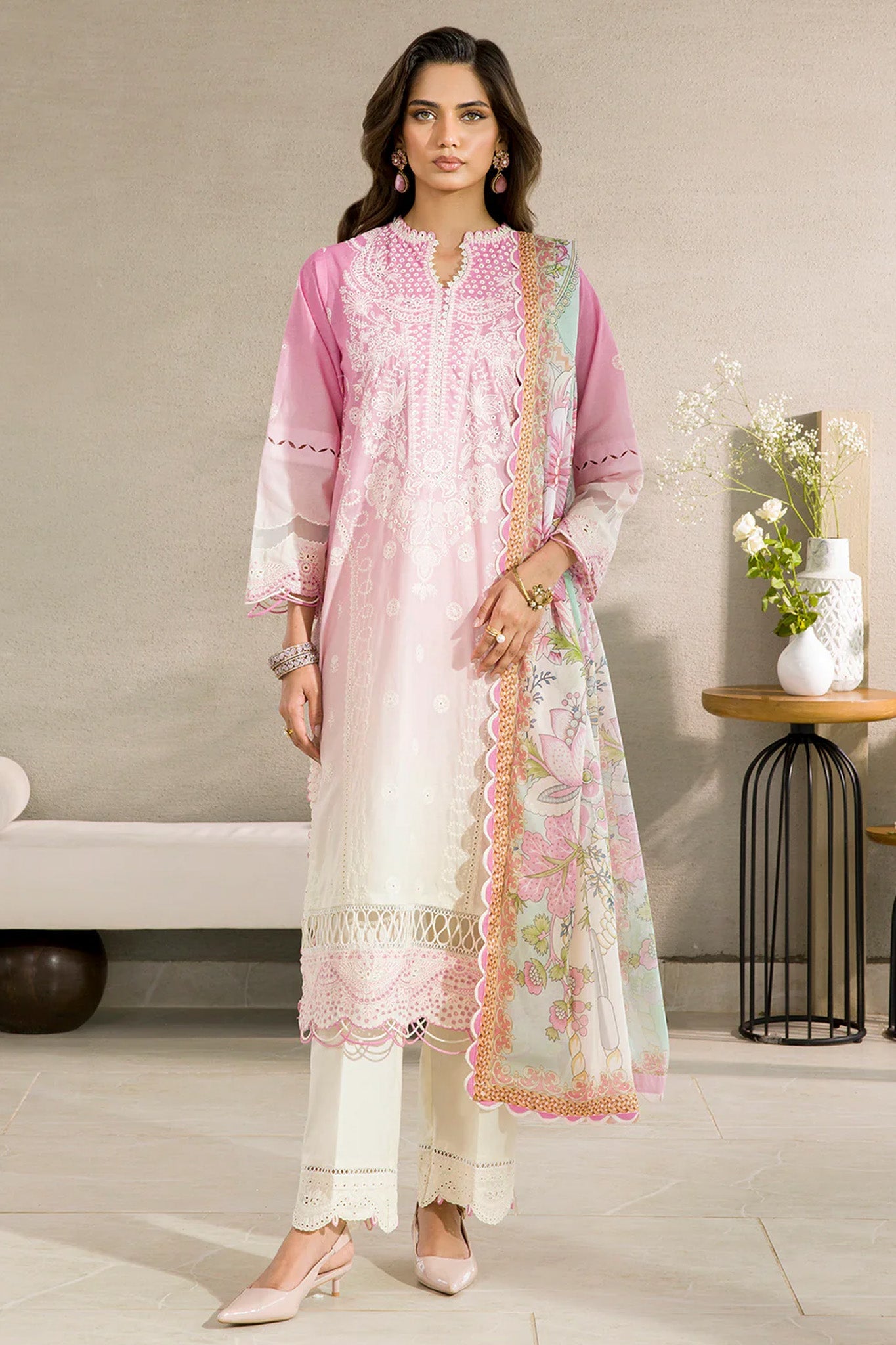 Zellbury Unstitched 3 Piece Chikankari Cotton Vol-04 Collection'2025-WUC-0083