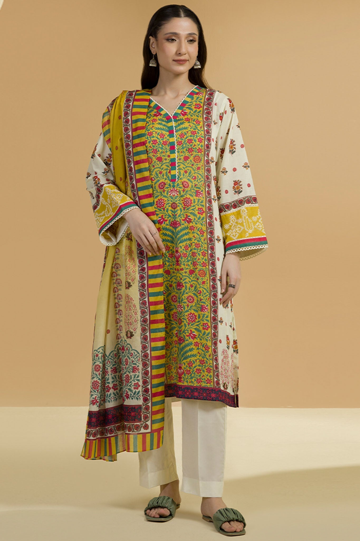 Zellbury Unstitched 2 Piece Lawn Suit-WUS-25702