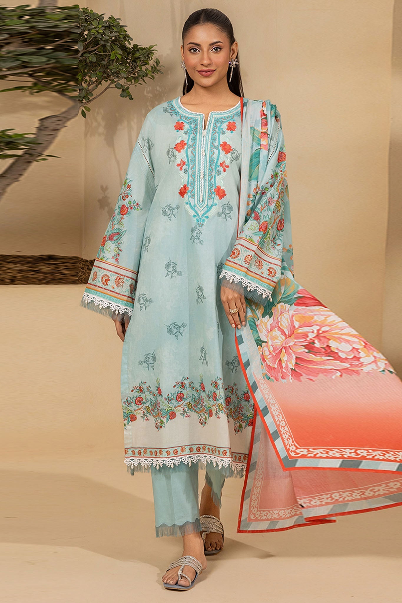 Zellbury Unstitched 3 Piece Lawn Suit-WUS-30641