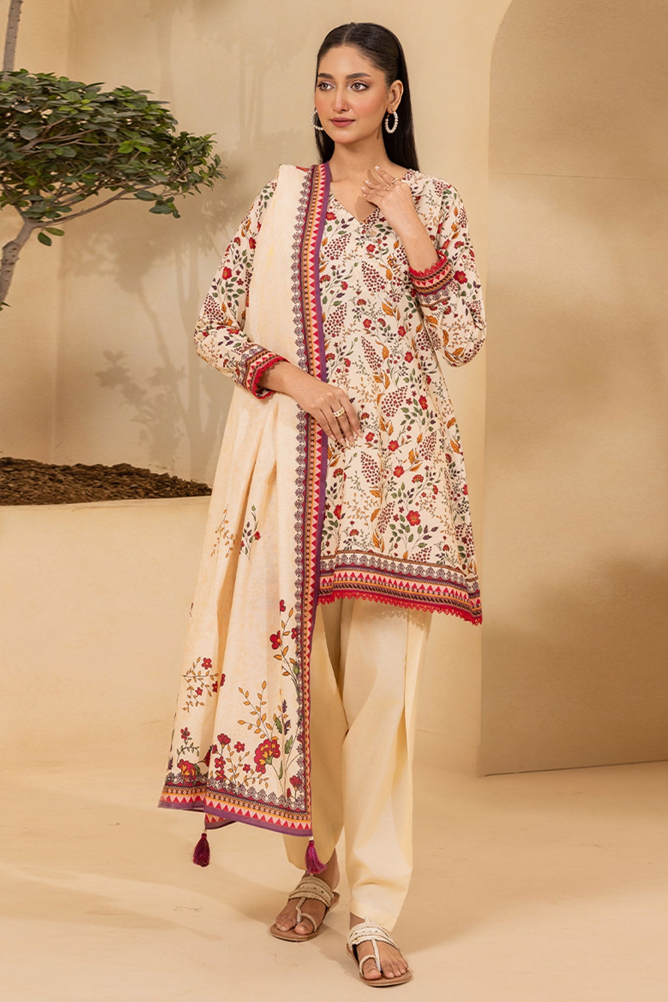Zellbury Unstitched 2 Piece Lawn Suit-WUS-20664