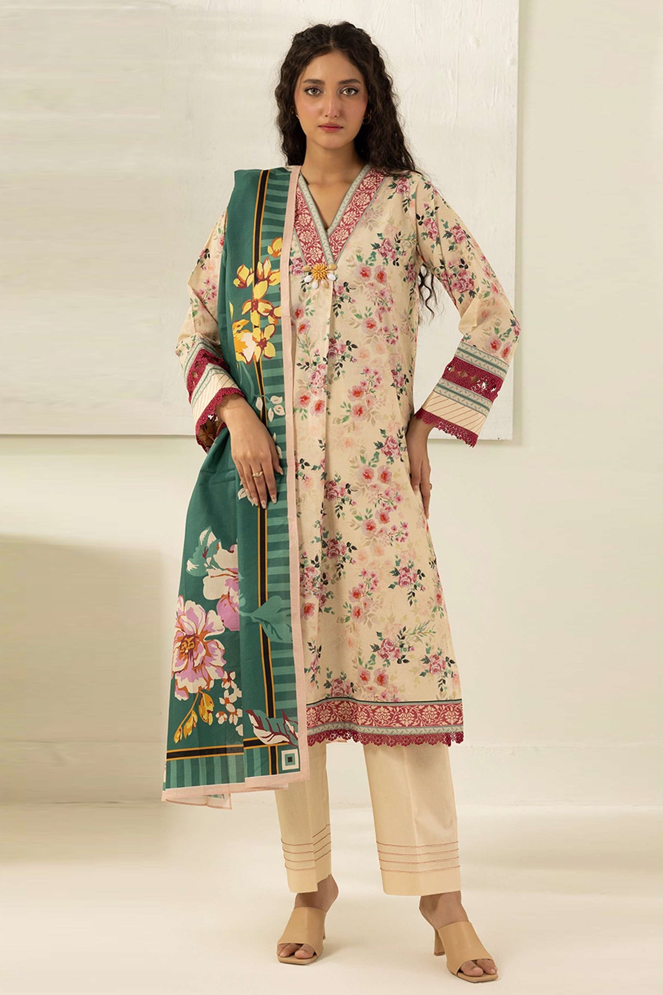 Zellbury Unstitched 3 Piece Digital Printed Lawn Suit-WUS26X30536
