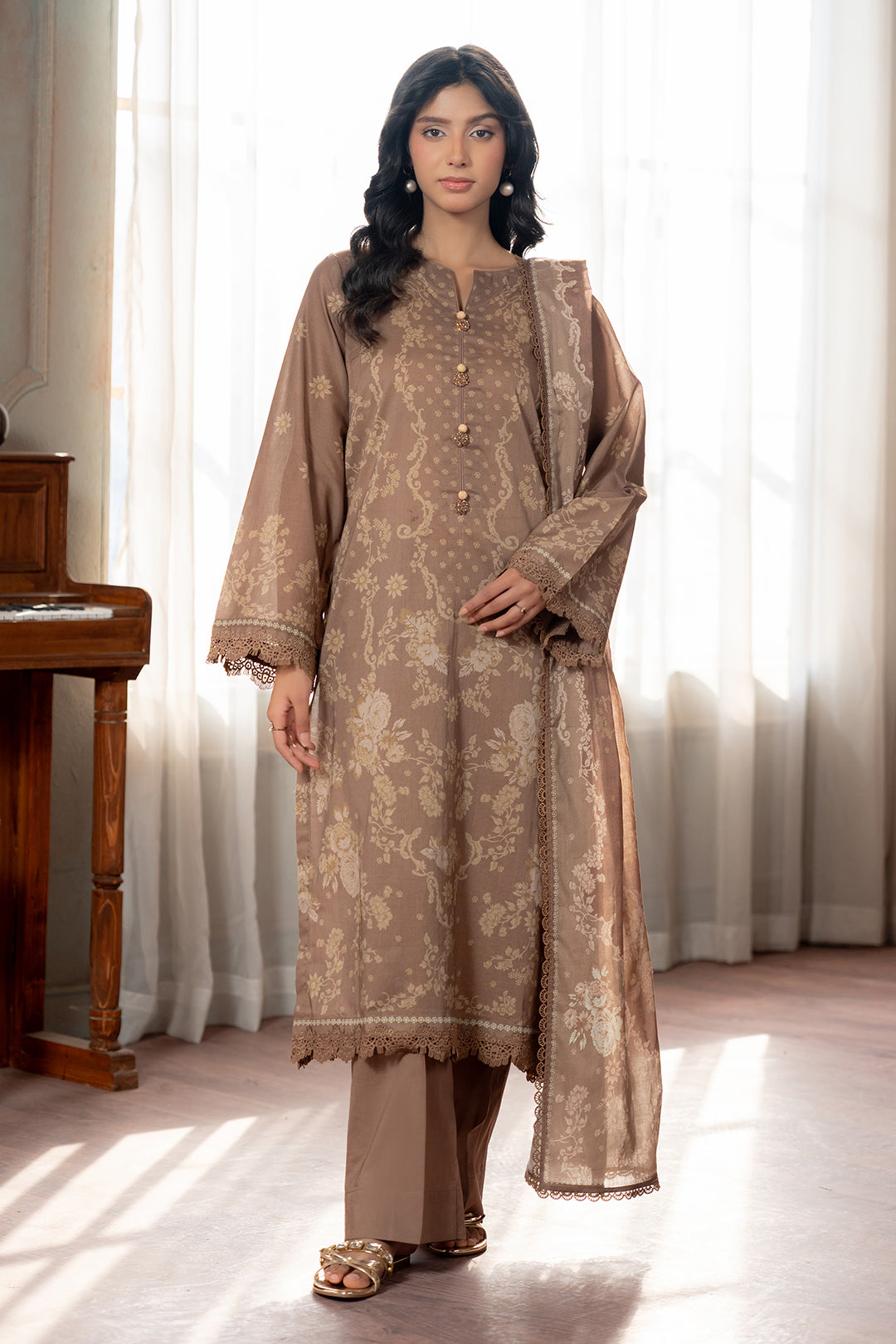 Zellbury Unstitched 3 Piece Lawn Edit 4 Suit-WUS26X30690