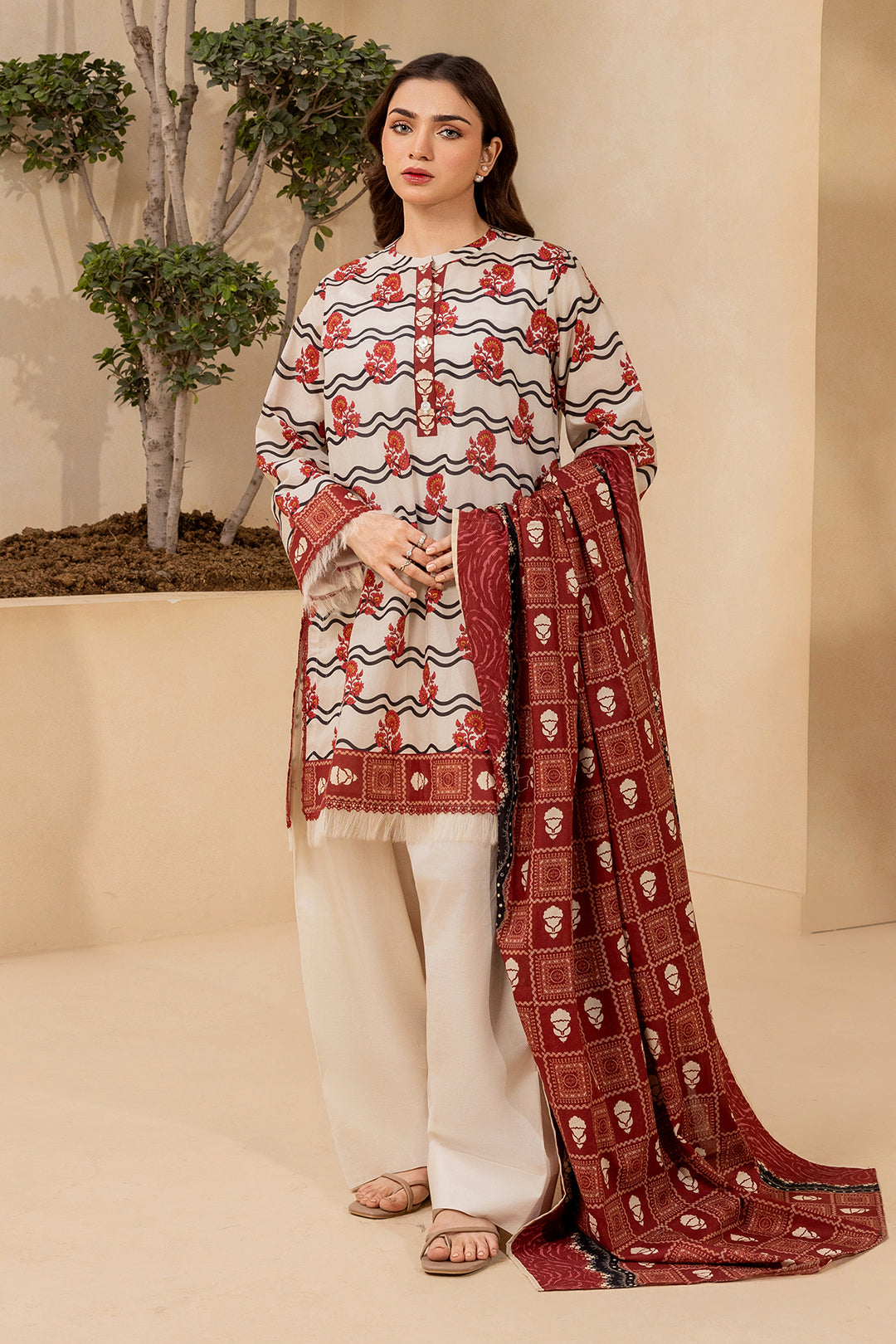 Zellbury Unstitched 3 Piece Lawn Edit 4 Suit-WUS26X30693