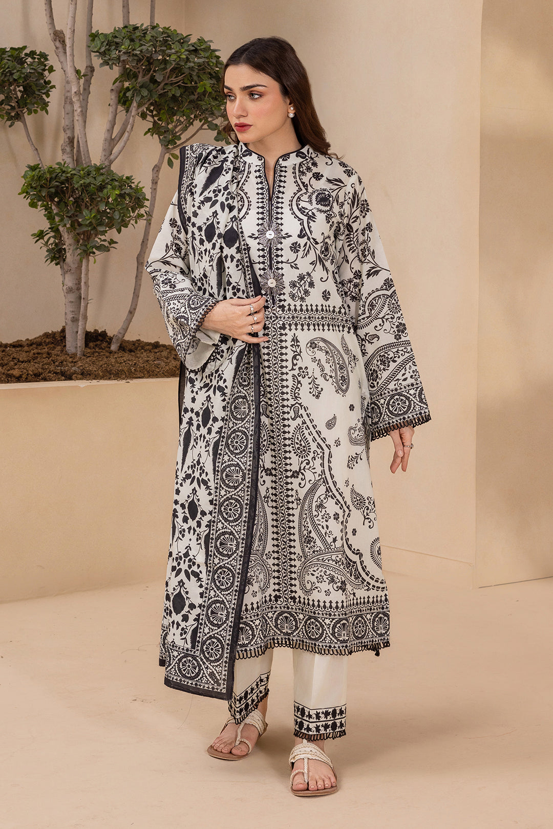 Zellbury Unstitched 3 Piece Lawn Edit 4 Suit-WUS26X30745