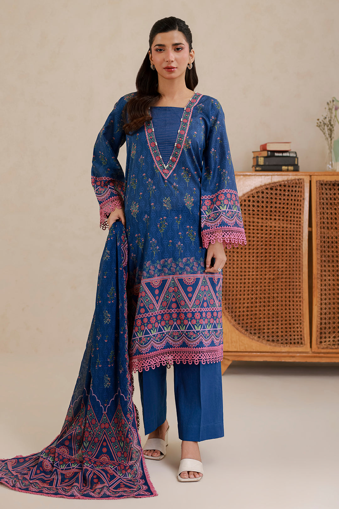 Zellbury Unstitched 3 Piece Lawn Edit 4 Suit-WUS26X30756