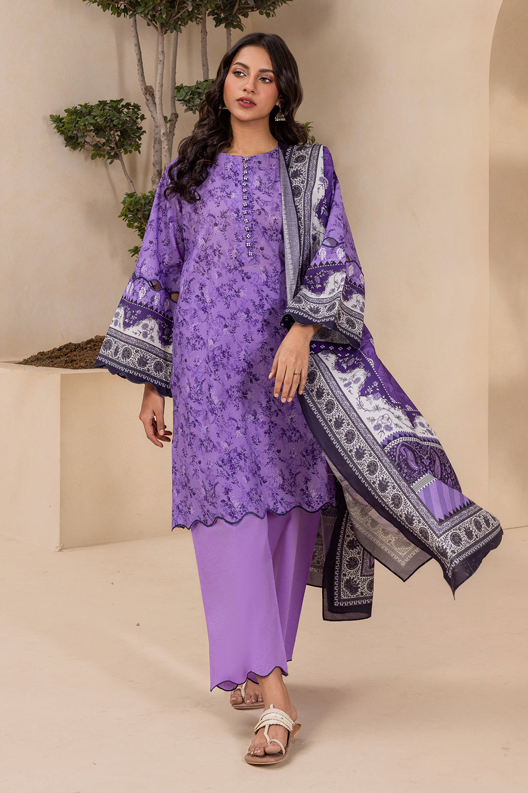 Zellbury Unstitched 3 Piece Lawn Edit 4 Suit-WUS26X30764