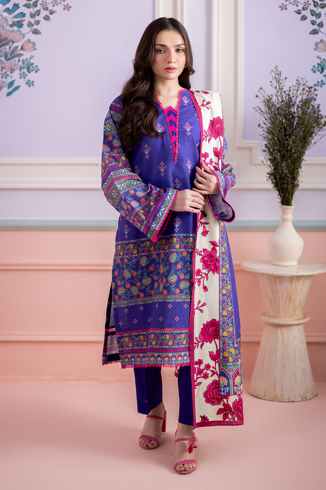 Zellbury Unstitched 3 Piece Lawn Edit 4 Suit-WUS26X30874