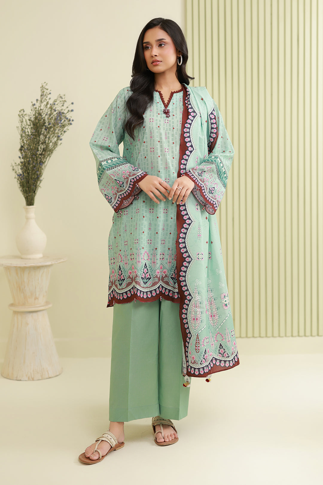 Zellbury Unstitched 3 Piece Lawn Edit 4 Suit-WUS26X30882