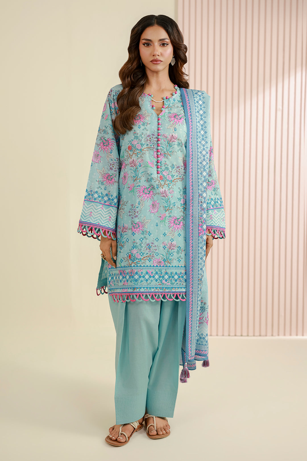 Zellbury Unstitched 3 Piece Lawn Edit 4 Suit-WUS26X31009
