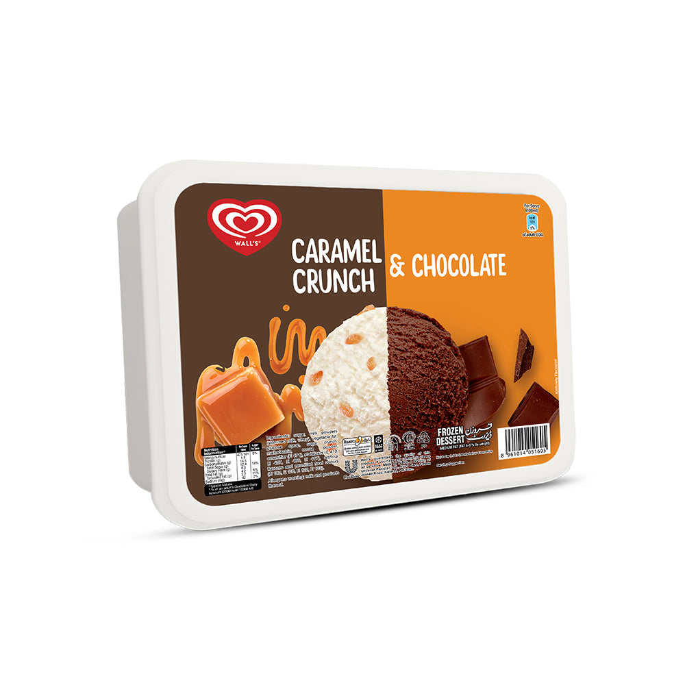 Walls Bucket Caramel Crunch Chocolate 1.4ltr - Snapcart.pk
