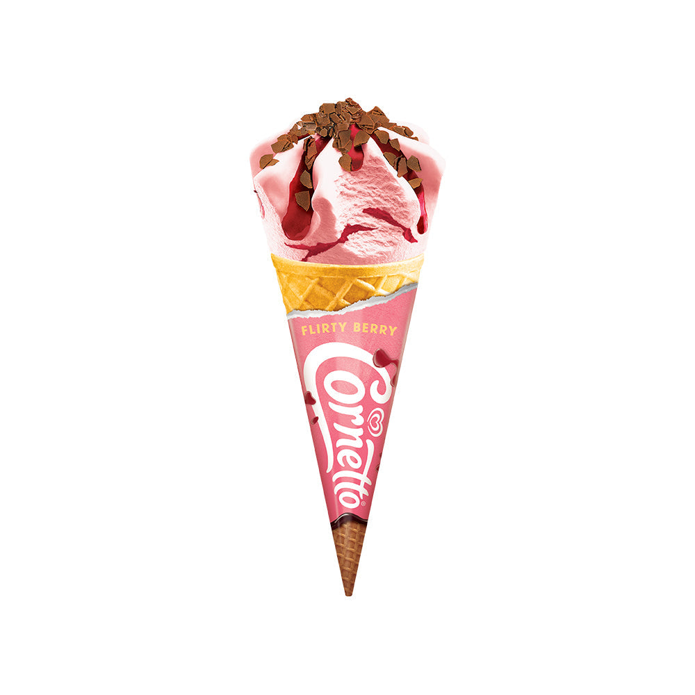 Wall's Ice Cream Cornetto Flirty Berry 100ml - Snapcart.pk