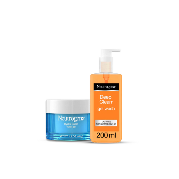Bundle - Neutrogena - Hydro Boost Water Gel 50 Ml + Neutrogena Deep Clean Gel Wash - 200 Ml