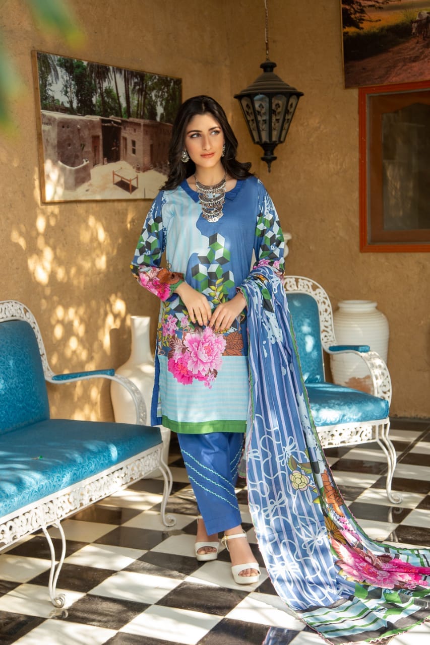 Shab-E-Afroz By Sub Rang Unstitched Digital Premium Printed 3-Pc Lawn Collection'22 Vol-02 (Article # 12)