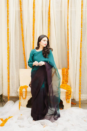 Pashma Khan Stitched Luxury Saree Collection'2025-Noór