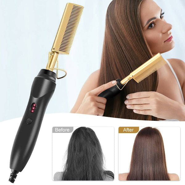 Willstar 2 In 1 - Styling Comb Electric Hot Straightening Heat Comb - My Store