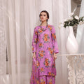Feathers Unstitched 3 Piece Summer Collection-LILAC HINT-FT214