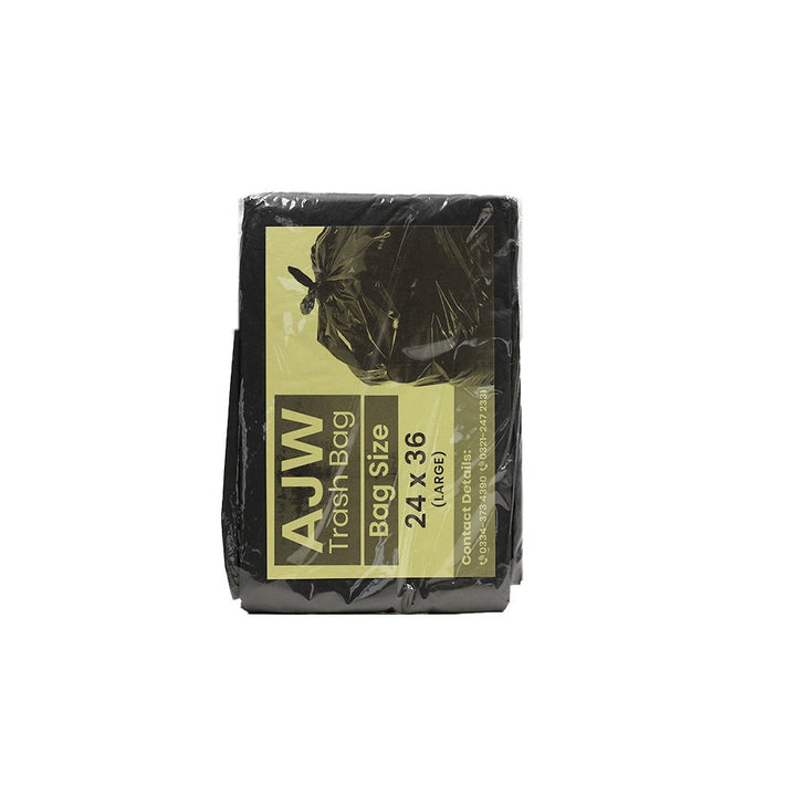 AJW Garbage Bag Black Large 24x36 - Snapcart.pk