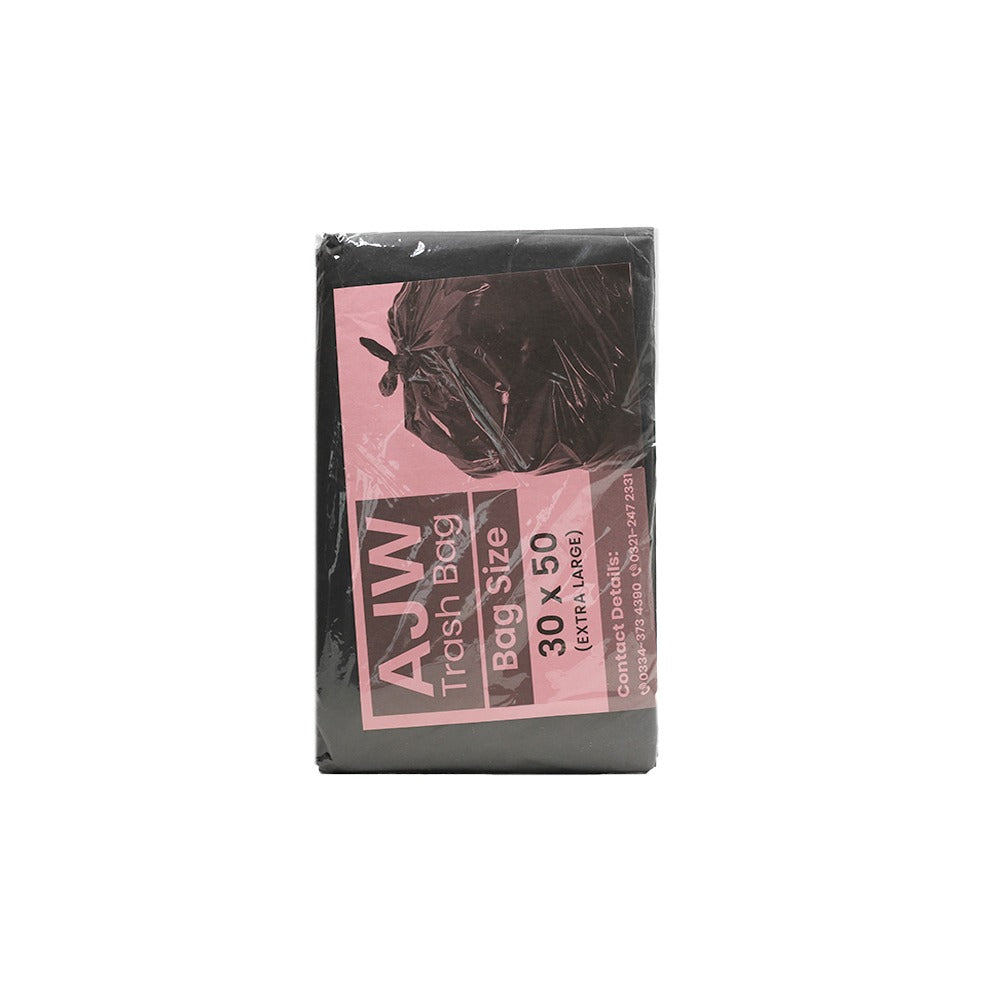 Ajw Garbage Bag Black Extra Large 30x50 - Snapcart.pk