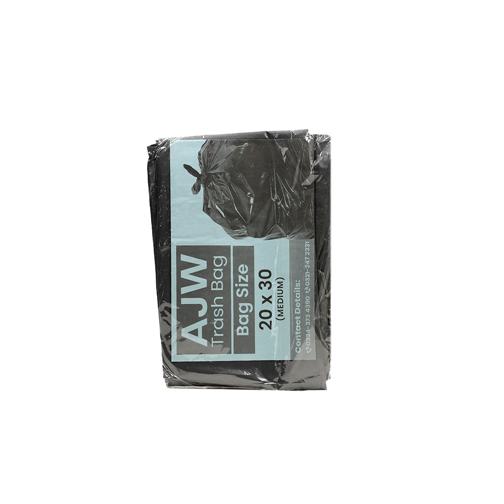 AJW Garbage Bag Black Medium 20x30 - Snapcart.pk