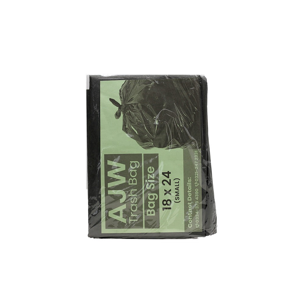 AJW Garbage Bag Black Small 18x24 - Snapcart.pk