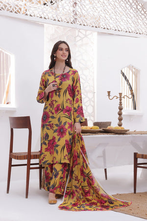 Feathers Unstitched 3 Piece Summer Collection-NYRA-FT276