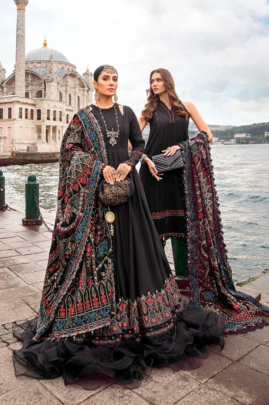 Maria b Unstitched Linen | Black DL-1101