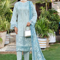 Dressline New Semi Stitched 3 Pcs Emb Cheickenkari & Laserkari Zari Lawn Collection