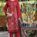 Dressline New Semi Stitched 3 Pcs Emb Cheickenkari & Laserkari Zari Lawn Collection