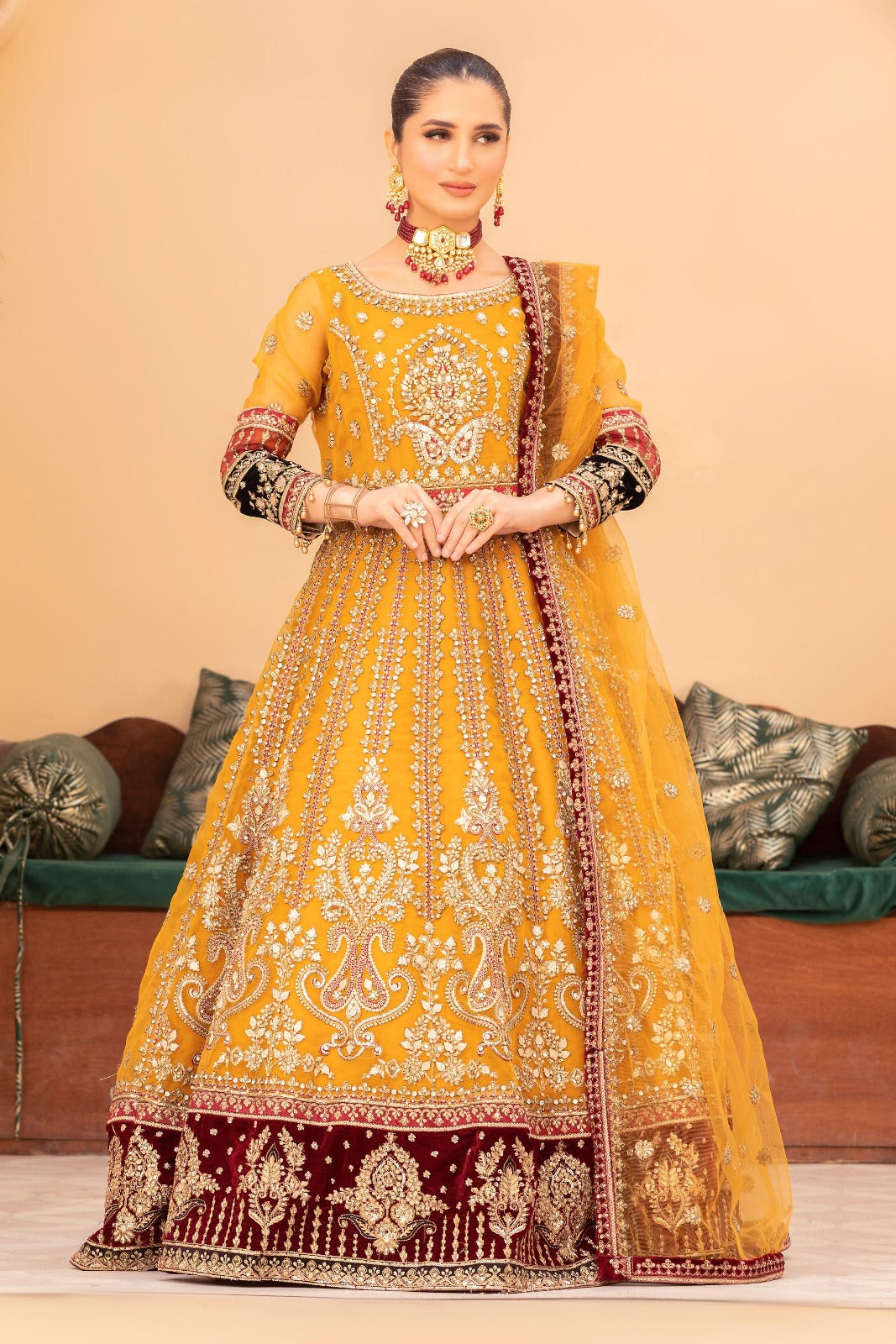 Tehzeeb By Diara Couture Stitched 3 Piece Formals Suit-A GLEAM - DF-01