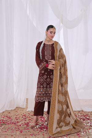 Alif By Dr Haris Unstitched 3 Piece Winter Collection-Alf-001