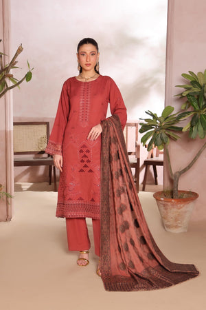 Zarna By Dr Haris Unstitched 3 Piece Dhanak Collection-Zar-001