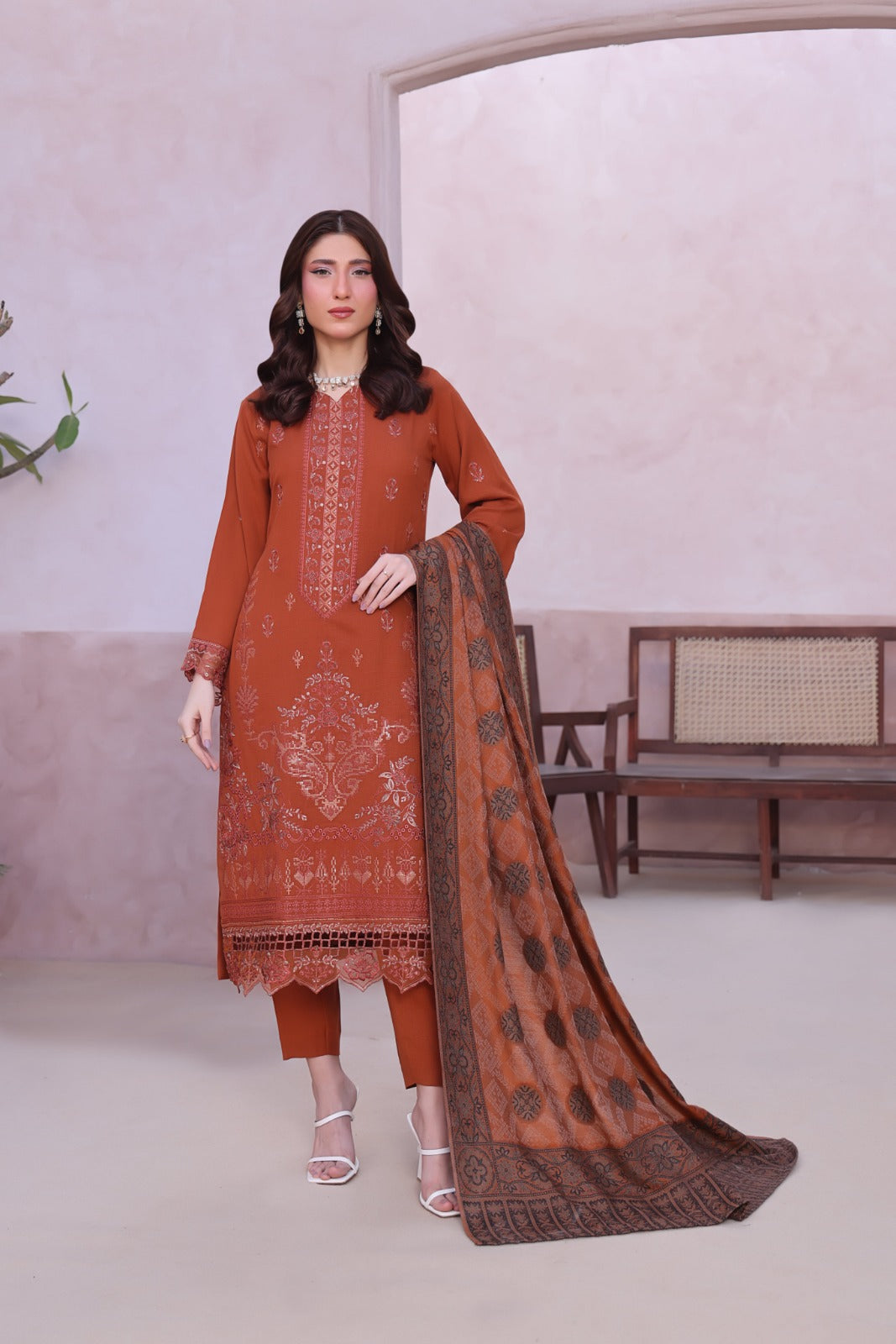 Zarna By Dr Haris Unstitched 3 Piece Dhanak Collection-Zar-006