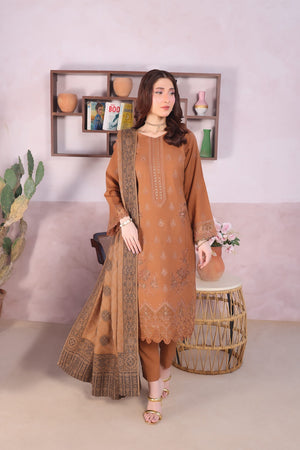 Zarna By Dr Haris Unstitched 3 Piece Dhanak Collection-Zar-004